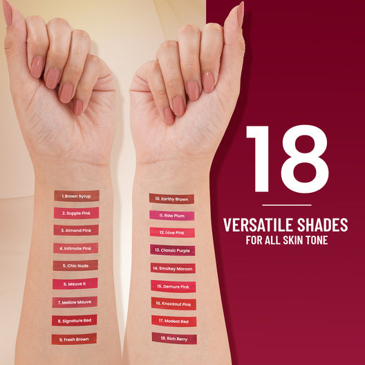 Swiss Beauty Stay On Matte Liquid Lipstick 17(Modest red)
