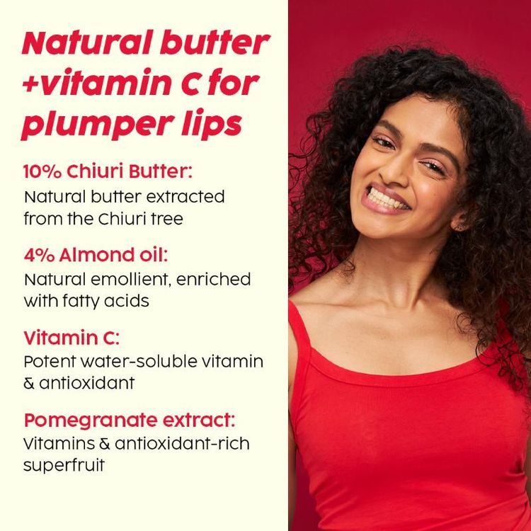 Plix Pomegranate Plump Lips Puddin’ Mask for Dry Lips With Chiuri Butter + Vit C, Lightens Dark Lips
(15 g)