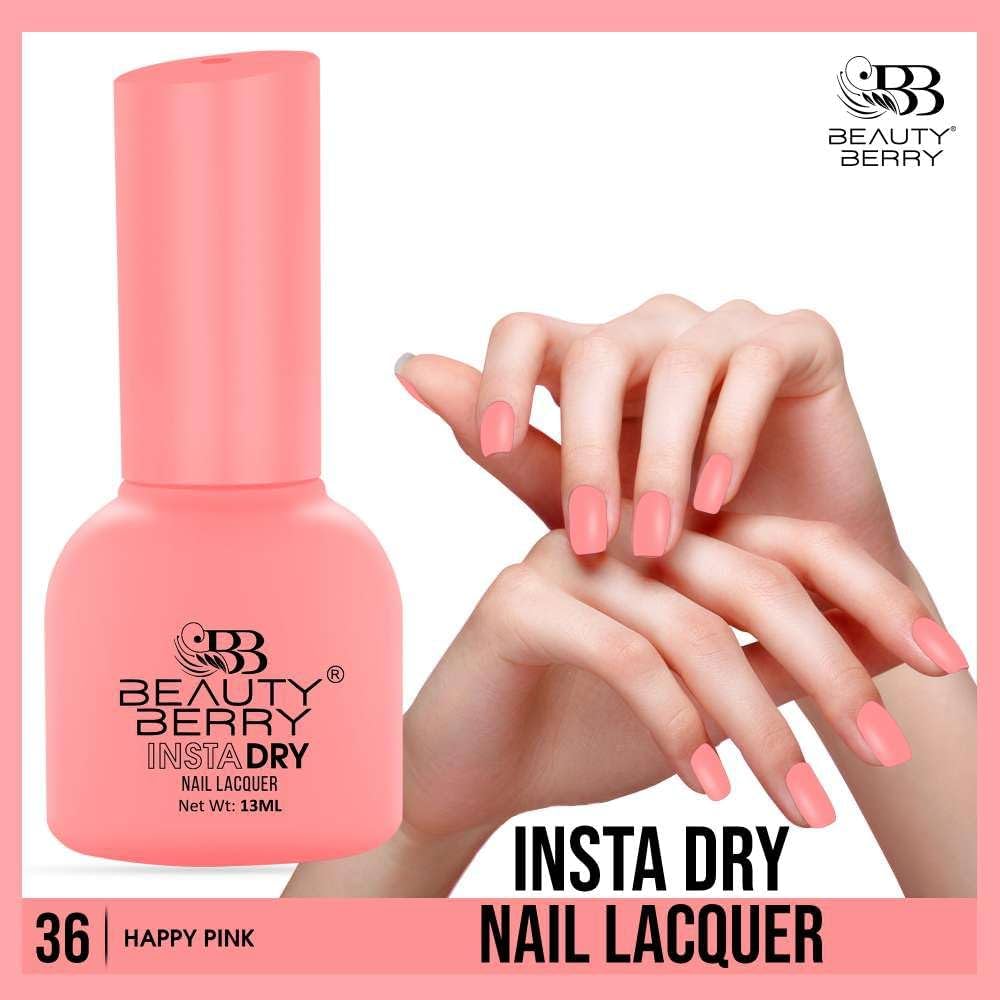 Beauty Berry Insta Dry Nail Lacquer (HAPPY PINK-36)