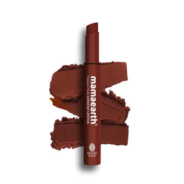 Mamaearth Moisture Matte Longstay Lipstick with Avocado Oil & Vitamin E (Mocha Crush)
