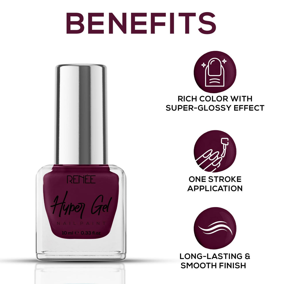 RENEE Hyper Gel Nail Paint 10ml (06 French Plum)
