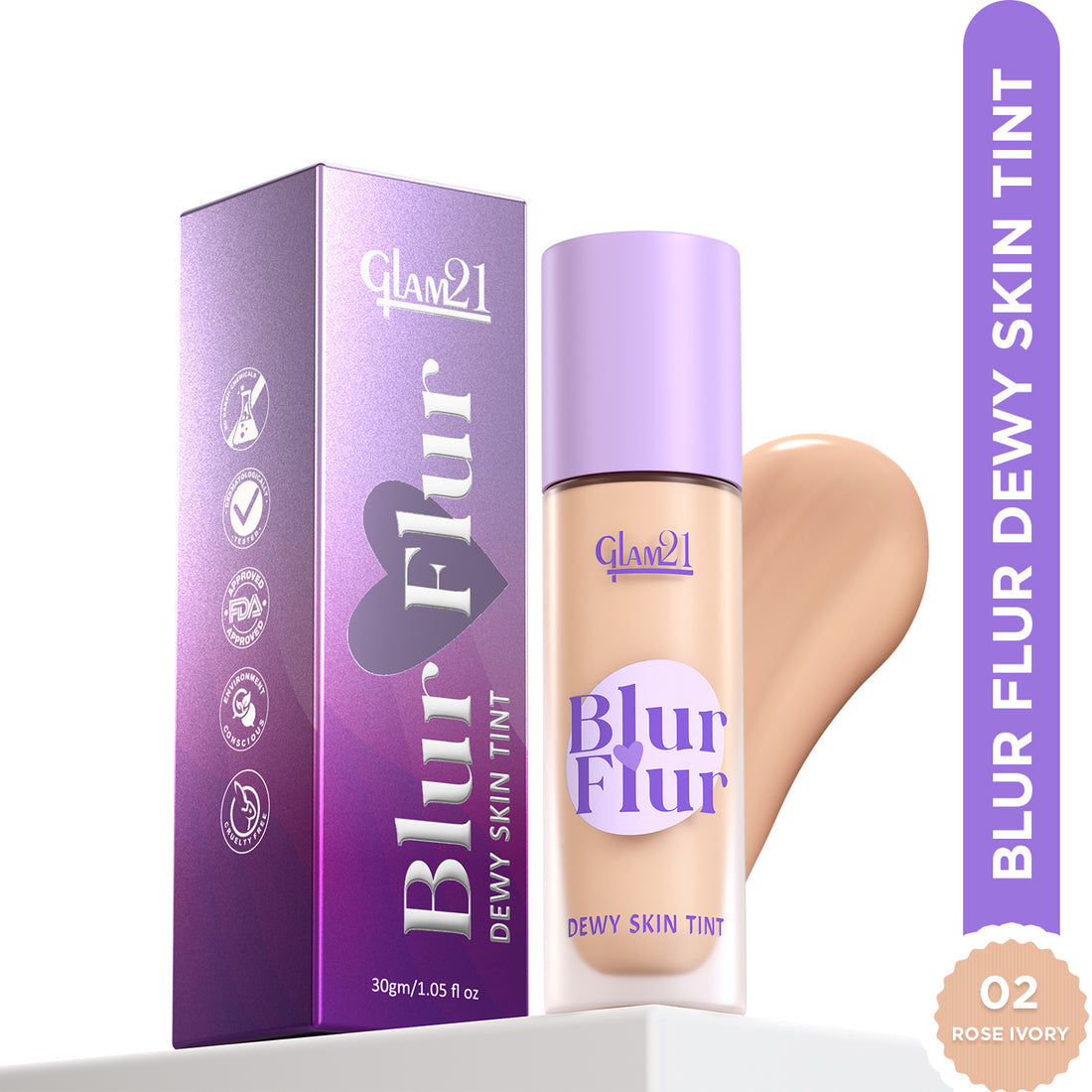 Glam21 Blur Flur Dewy Skin Tint (02 Rose Ivory)