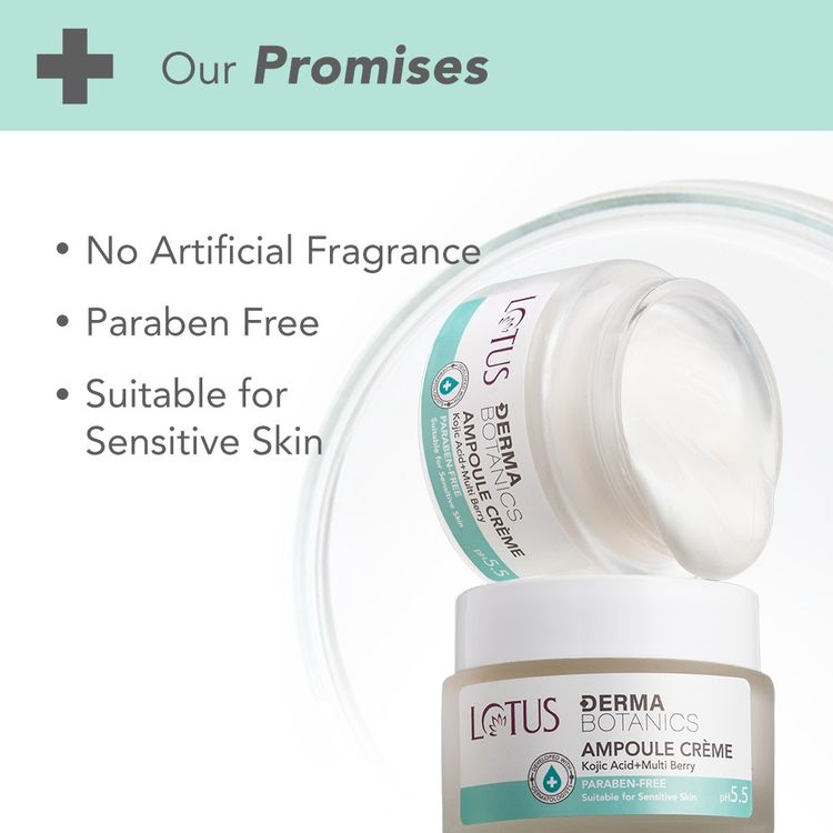 Lotus Herbals Lotus Dermabotanics Kojic Acid + Multi Berry Ampoule Face Cream pH5.5 Suitable For Sensitive Skin (50g)