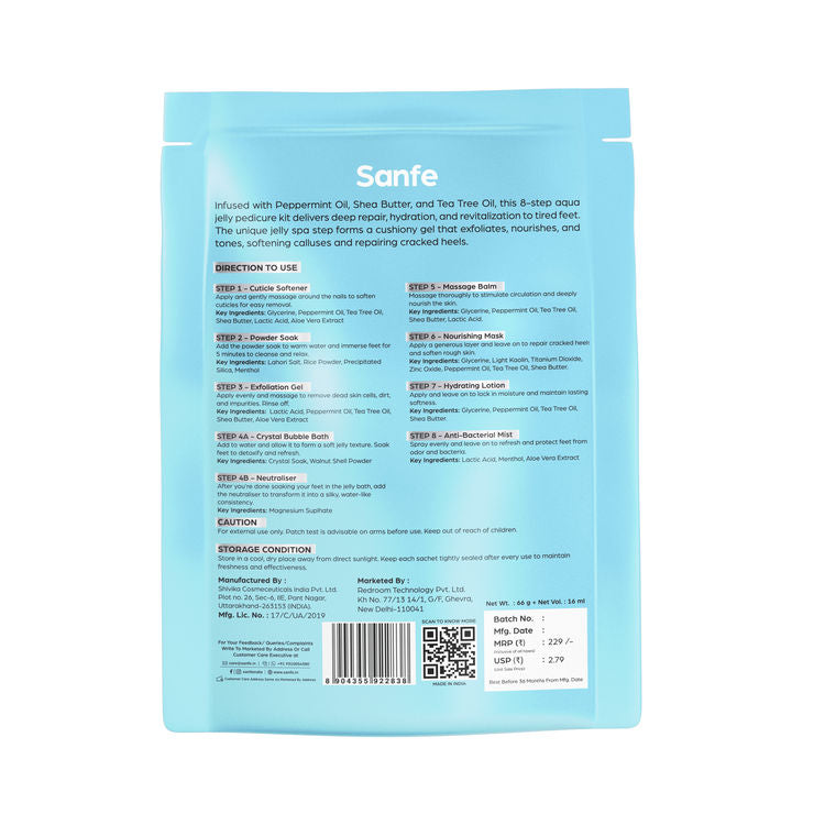 Sanfe Home Foot Spa & Callus Care 8 Step Pedicure Kit
(66g)