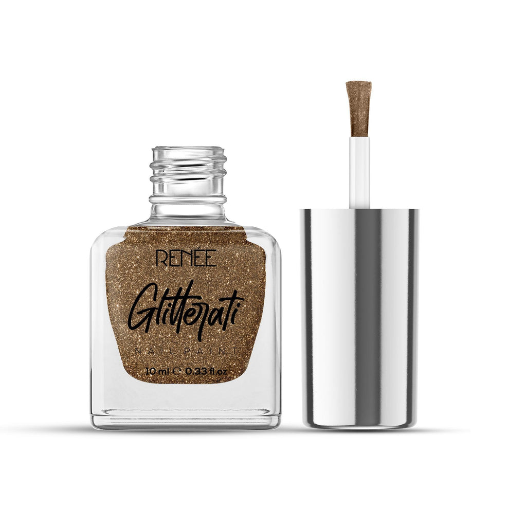 RENEE Glitterati Nail Paint (05 Ecru Brown)