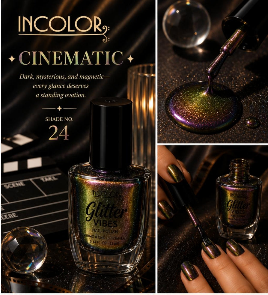 Incolor Glitter Vibes Nail Paints/ 24