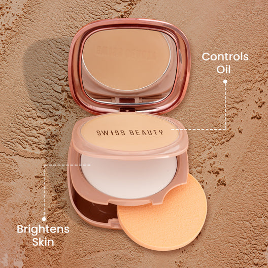 Swiss Beauty Matte & Set Duo Compact (04Honey)
