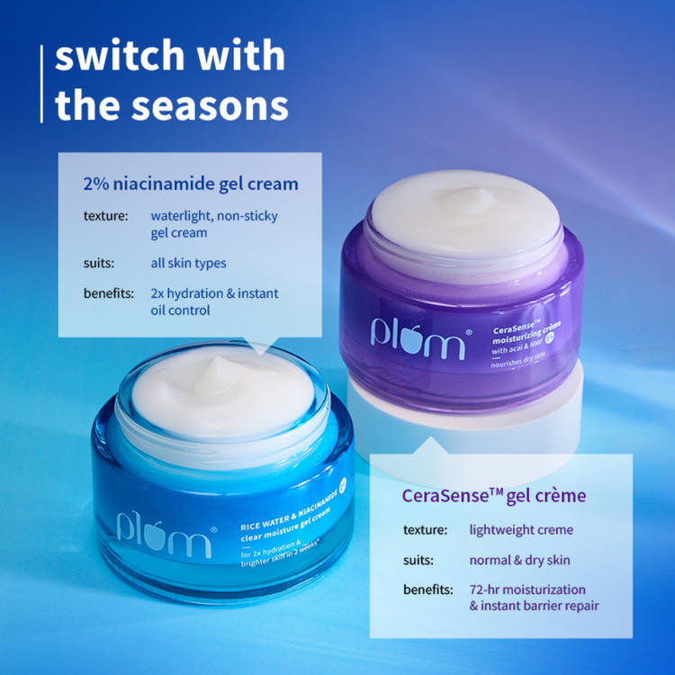 Plum 2% Niacinamide & Rice Water Brightening Gel Cream (25g)