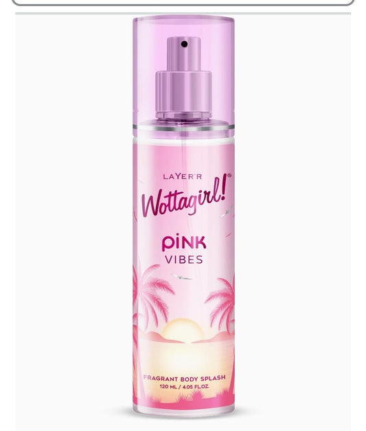 Layer'r Wottagirl PINK Vibes Body Mist for Women, 120ml |
