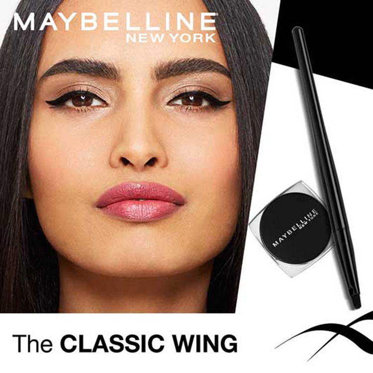 Maybelline Lasting Drama Gel Eyeliner With Expert Eyeliner Brush - 01 Black