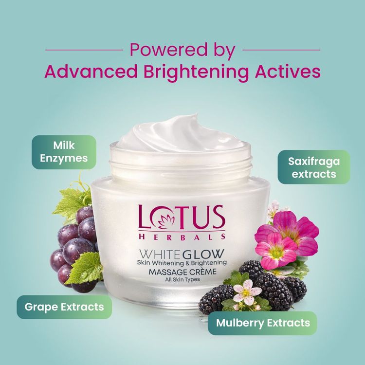 Lotus Herbals WhiteGlow Skin Whitening & Brightening Massage Cream
(60gm)