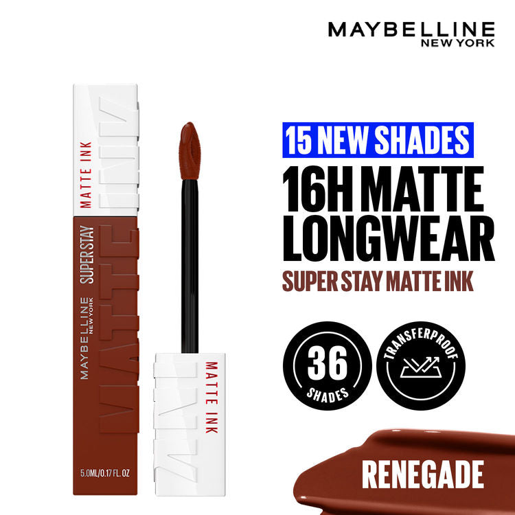 Maybelline Super Stay Matte Ink Liquid Lipstick(Renegade)