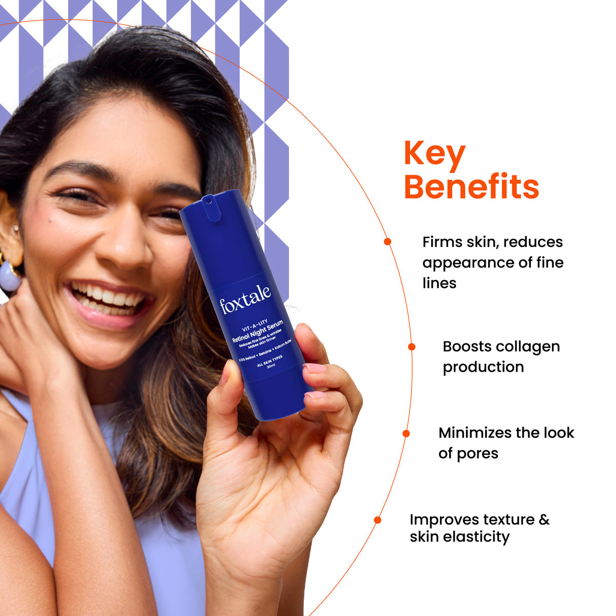 Foxtale 0.15% Retinol Night Serum
Treats fine lines and wrinkles 2x faster than regular retinol | 30 ml
