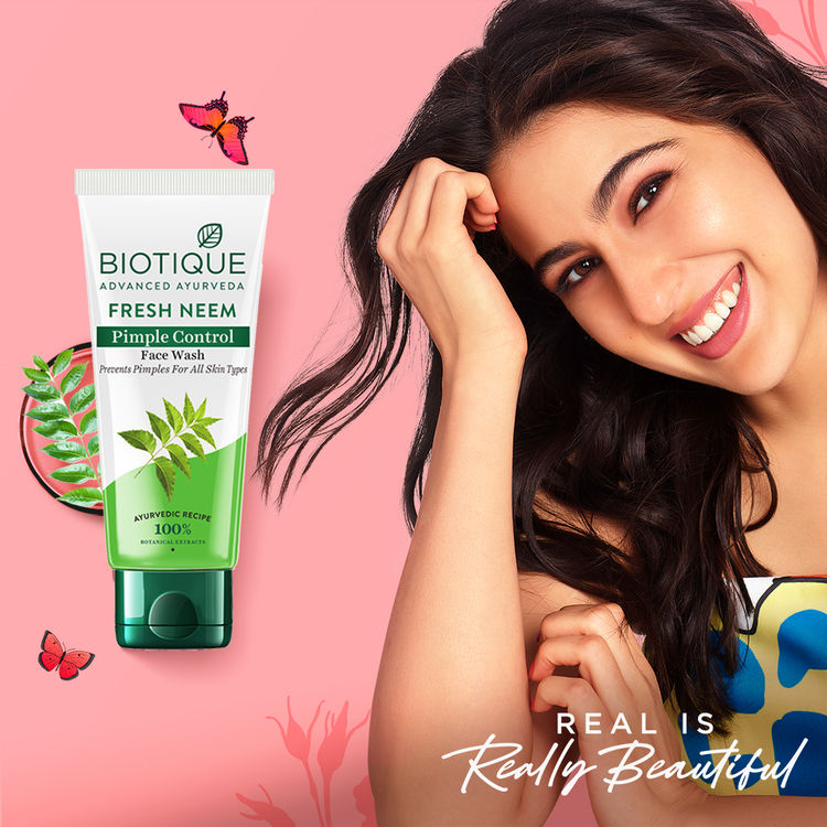Biotique Fresh Neem Pimple Control Face Wash For All Skin Types (150ml)