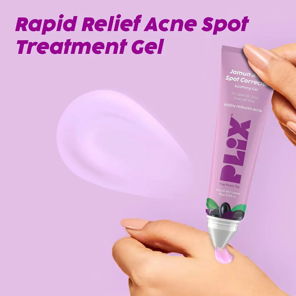Plix Jamun Acne Spot Corrector Gel For Active Acne, Quick Fix For Blemishes