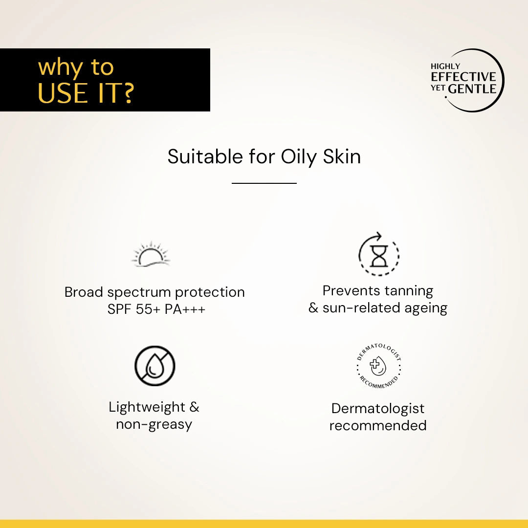 Deconstruct Gel Sunscreen for Oily Skin - SPF 55+ and PA+++ (50gm)