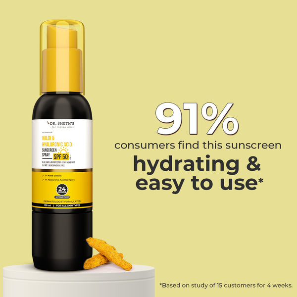 Dr. Sheth's Haldi & Hyaluronic Acid Sunscreen Spray - 100ml