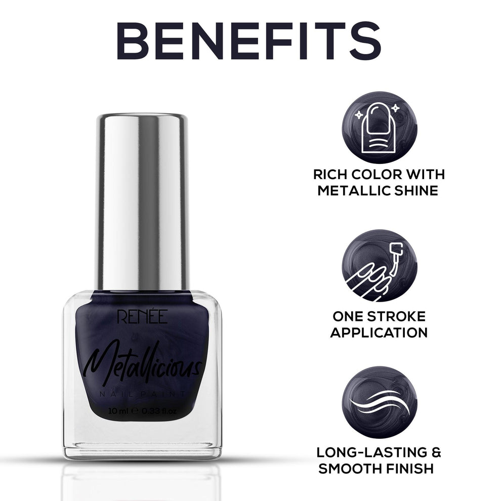 RENEE Metallicious Nail Paint (12 Navy Nebula)