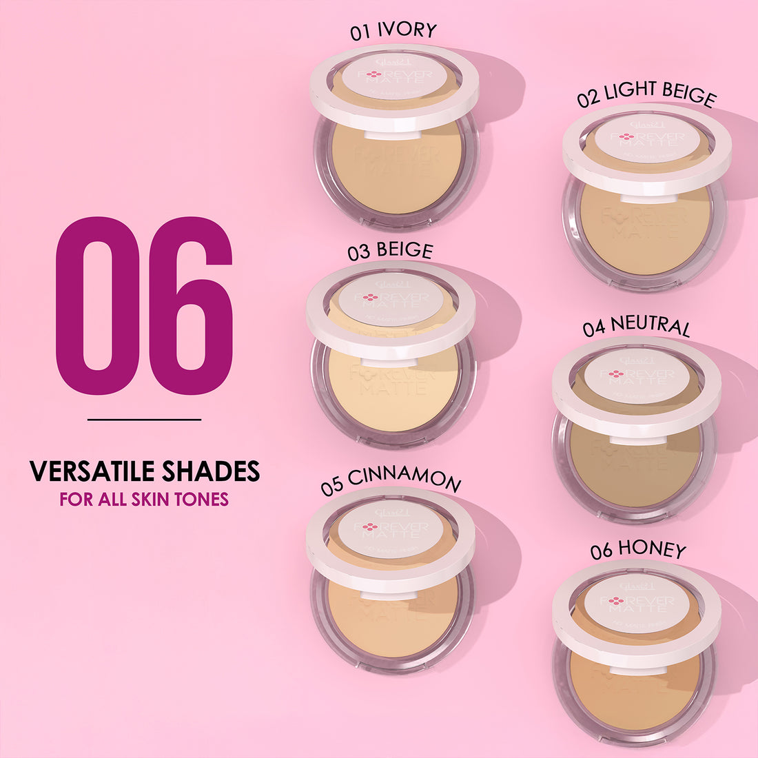 Glam21 Forever Matte Compact (02Light Beige)