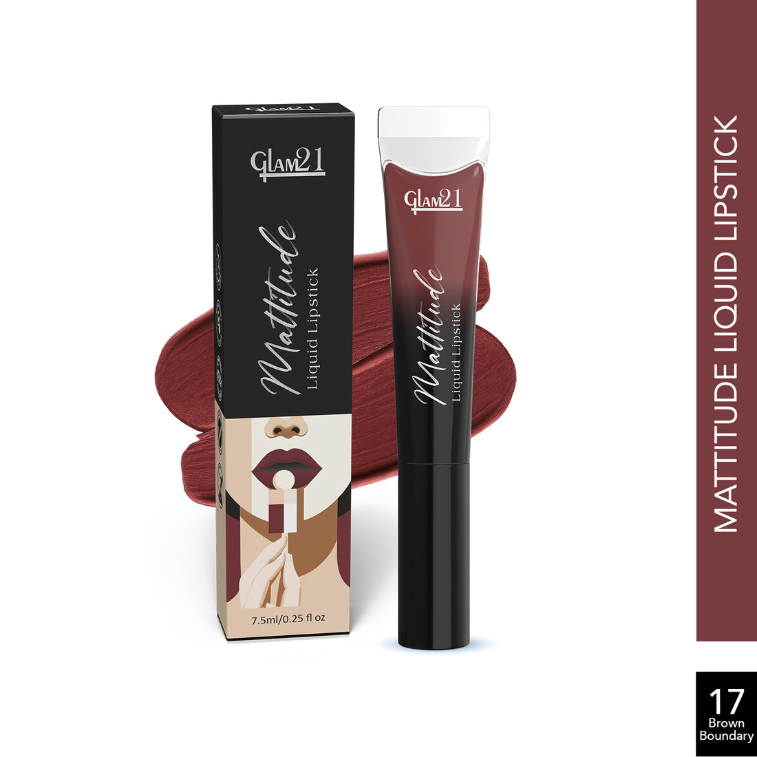 Glam21 Mattitude Lipstick (17Brown Boundary)