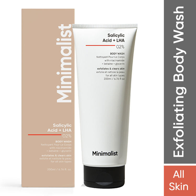 Minimalist Salicylic Acid & LHA 2% Body Wash With Niacinamide
(200ml)