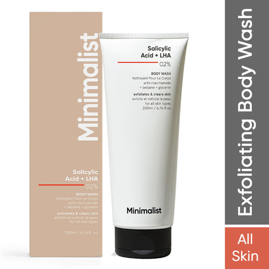 Minimalist Salicylic Acid & LHA 2% Body Wash With Niacinamide
(200ml)