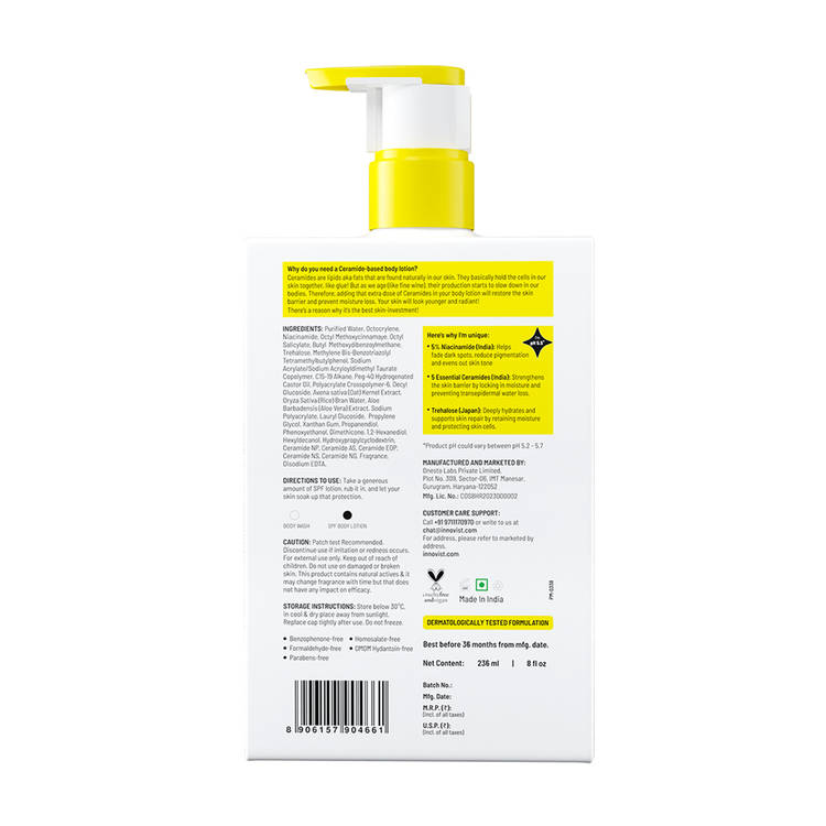 Chemist at Play Bright Boost SPF Body Lotion, SPF 50+ PA++++, 24 hours moisturization
(236ml)