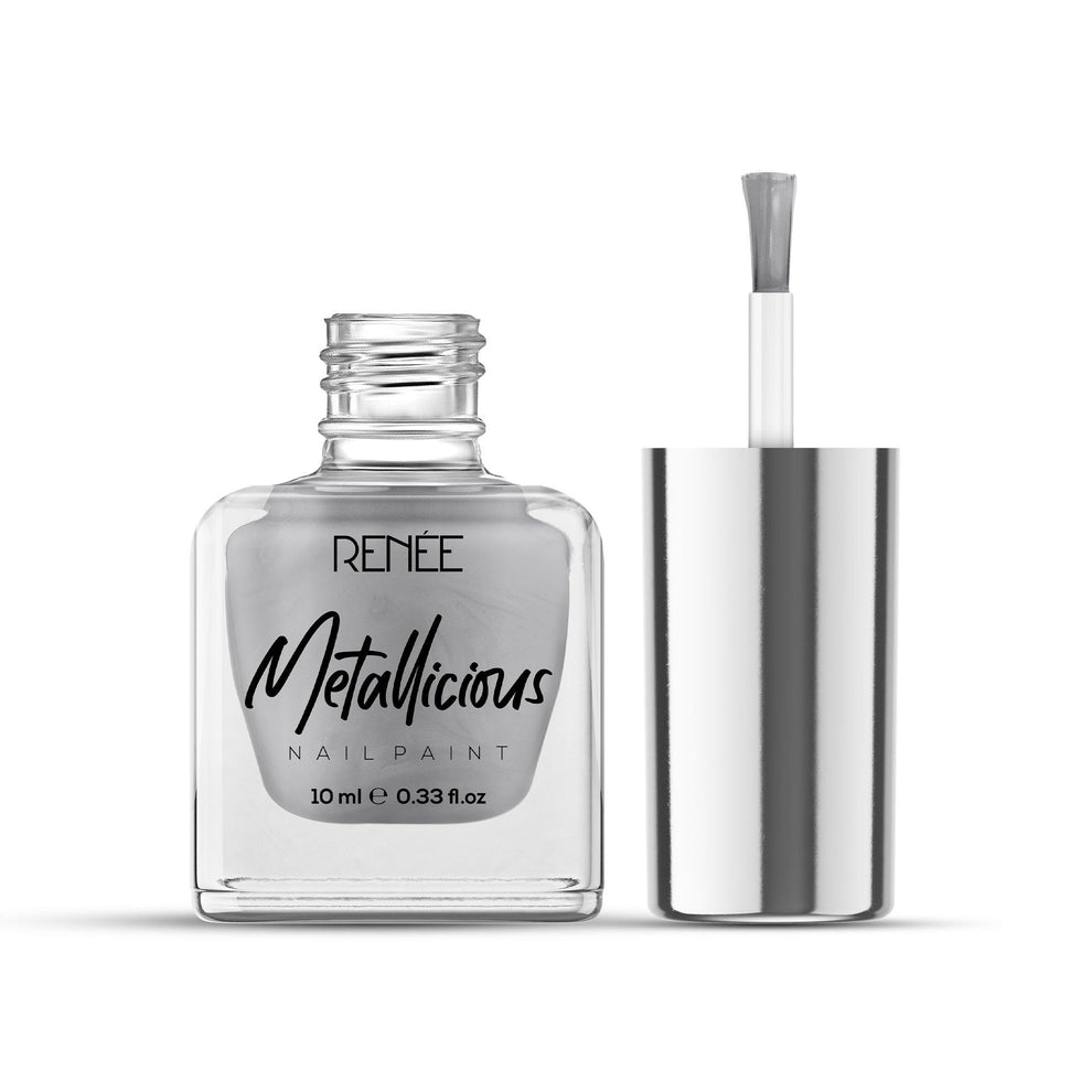 RENEE Metallicious Nail Paint (04 Pebble Grey)