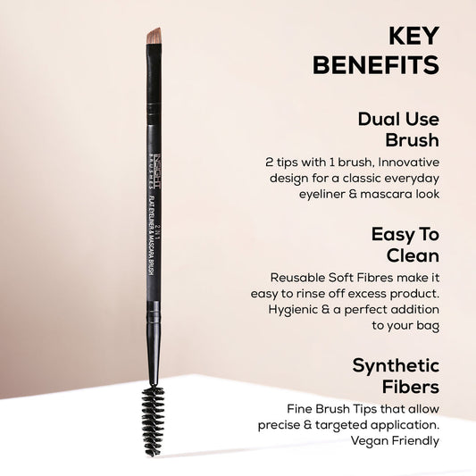 Insight professional Flat Eyeliner & Mascara Brush (2IN1)