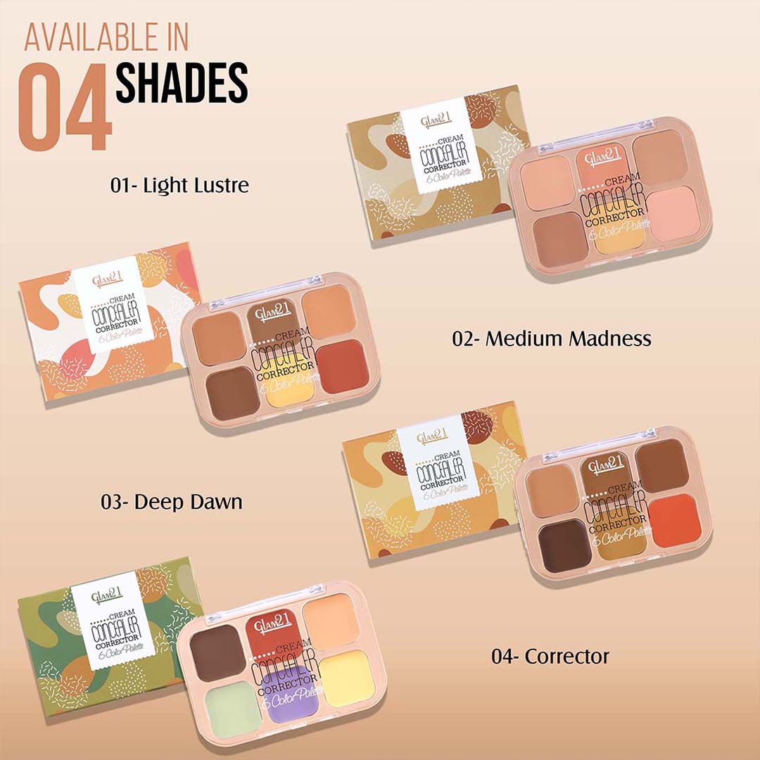 Glam21 Cream Concealer Corrector Palette (01Light Lustre)