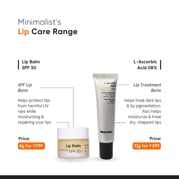 Minimalist 8% L-Ascorbic Acid Lip Treatment Balm
(12 g)