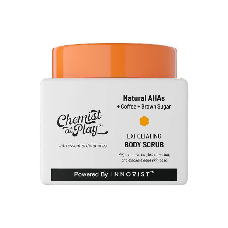 Chemist at Play Exfoliating Natural AHAs Body Scrub For Removing Tan & Dead Skin Cells-Coffee Body Scrubs (75g)