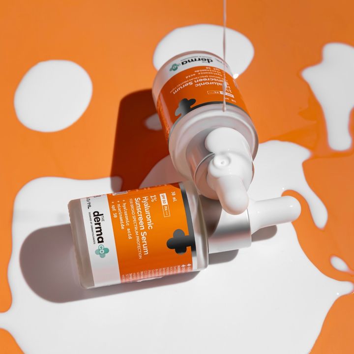 The Derma Co 1% Hyaluronic Acid Sunscreen Serum with SPF 50 & Niacinamide - 30ml
