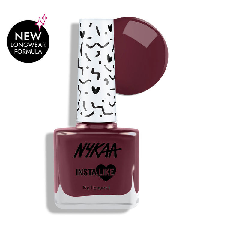 Nykaa InstaLike Long Lasting Nail Enamel - Wine & Only 482
(9ml)