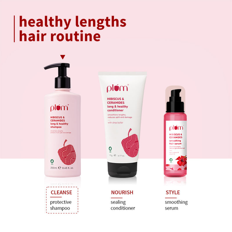 Plum Hibiscus & Ceramides Shampoo for Split Ends (250ml)
