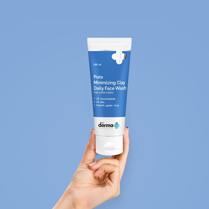 The Derma Co Pore Minimizing Clay Daily Face Wash with 1% Niacinamide & 2% PHA - 100 ml