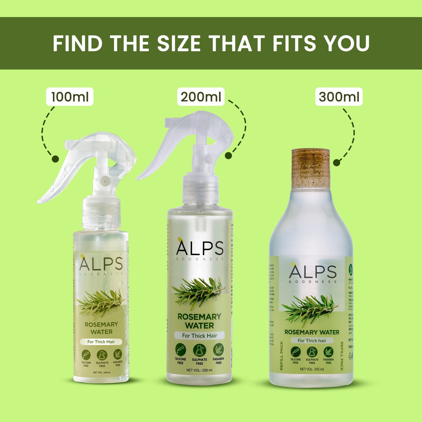 Alps Rosemary Water (200 ml) Rosemary water for hair