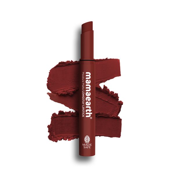 Mamaearth Moisture Matte Longstay Lipstick with Avocado Oil & Vitamin E (hazelnut brown)