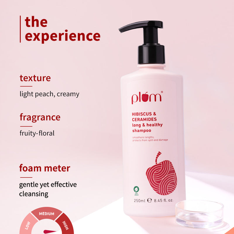 Plum Hibiscus & Ceramides Shampoo for Split Ends (250ml)