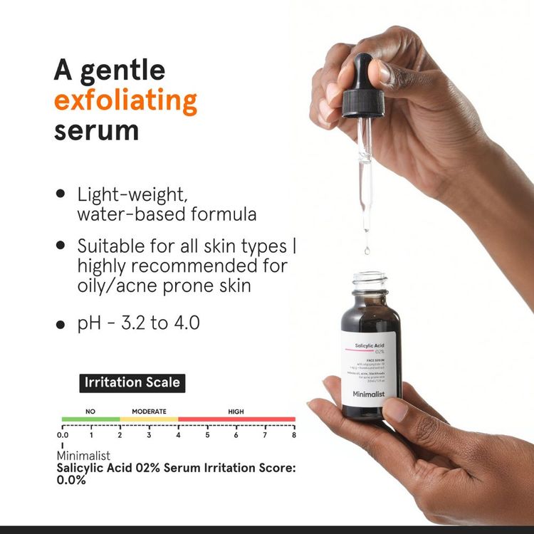 Minimalist 2% Salicylic Acid Face Serum For Blackheads & Whiteheads
(30ml)