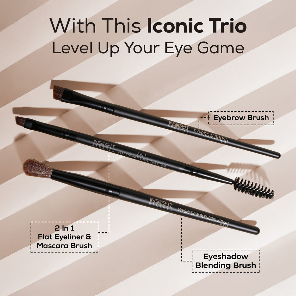 Insight professional Flat Eyeliner & Mascara Brush (2IN1)
