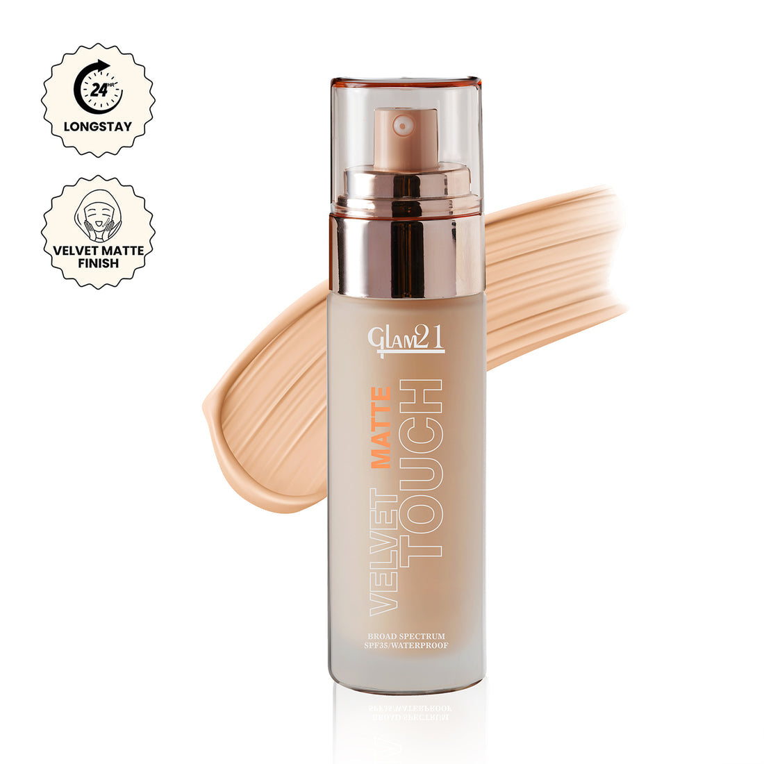 Glam21 Velvet Touch High Coverage Foundation (05Sand Beige)