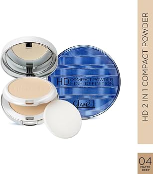 Glam21 HD Compact Powder (04Matte Ivory)