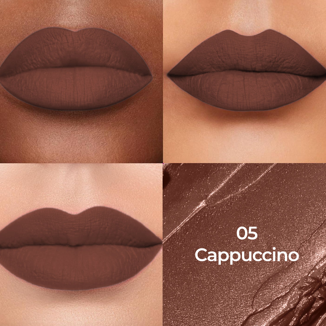 Colors Queen Luxury Matte Non-Transfer Lipstick Waterproof & Bold (05 cappucino)