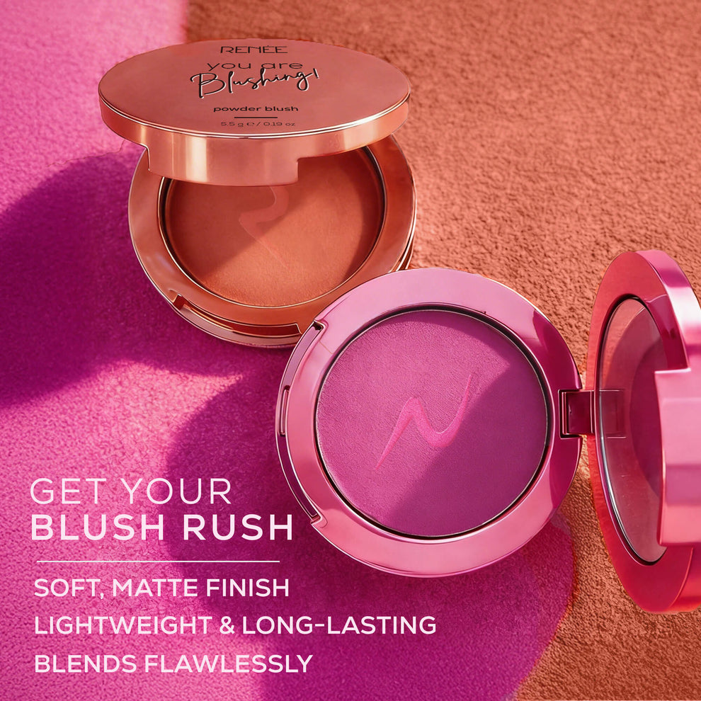 RENEE You Are Blushing Powder Blush With Matte Finish, 5.5 g / Pink Whisper