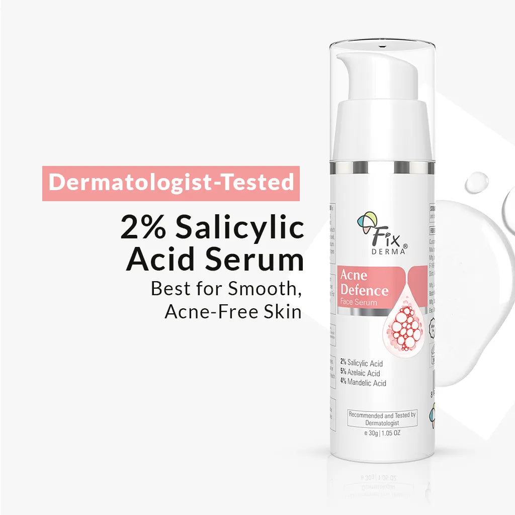 Fixderma Acne Defence Face Serum | Powered with 2% Salicylic Acid for Acne Free Skin