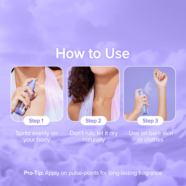 Aqualogica Refresh+ Sun Kissed Vanilla Perfume Body Mist with Zemea & Hyaluronic Acid - 150 ml