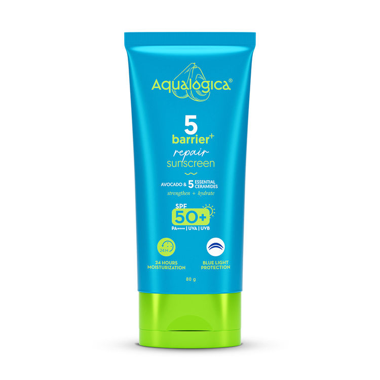 Aqualogica 5 Barrier+ Repair Sunscreen with Avocado & 5 Essential Ceramides 80 gm