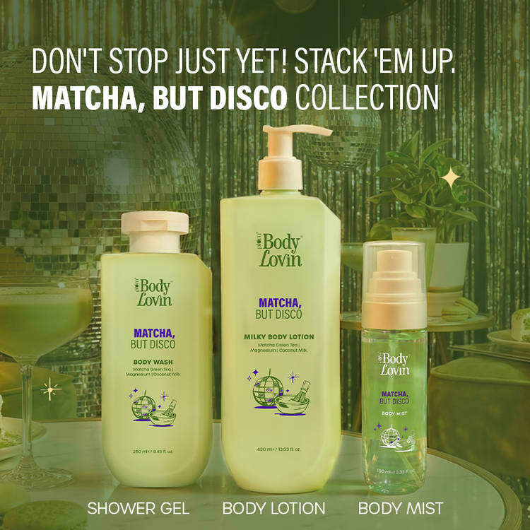 Plum BodyLovin’ Matcha, But Disco Milky Body Lotion, Calming Smoothening, Lactonic Matcha Fragrance (400ml)