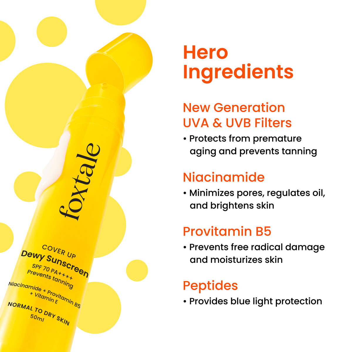 Foxtale SPF 70 Dewy Finish Sunscreen